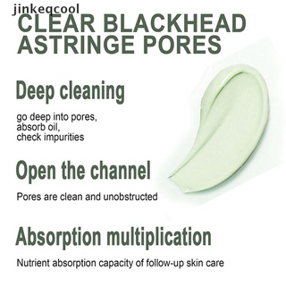 [jinkeqcool] máscara de té verde para control de aceite, acné, limpieza de barro, hidratante, poros retráctiles (2)