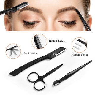 11 en 1 kit de herramientas de cejas pinzas trimmer tijeras maquinilla de afeitar ojos cejas aseo