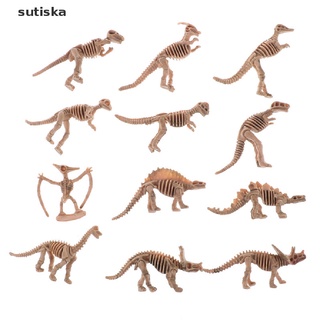 FOSSIL sutiska 12pcs varios dinosaurios plásticos fósiles esqueleto dino figuras niños juguete regalo co