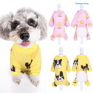 (hibear) lindo perro cachorro gato de dibujos animados animal impresión de cuatro patas t-shirt ropa mascota suministro (1)