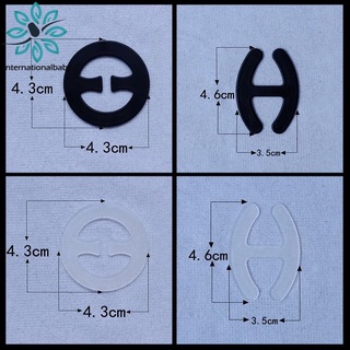 Clips de sujetador - ocultar sujetador correa y ajustar /enhance escote clip transparente desnudo negro (5)