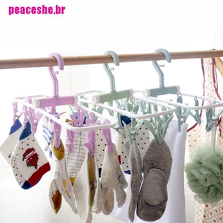 [Pabr] 12 clips/estante plegable De Plástico Multifuncional Para calcetines/ropa interior