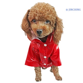 [jinching] impermeable reflectante para perros, impermeable, peluche, cachorro, capucha, ropa para mascotas (8)