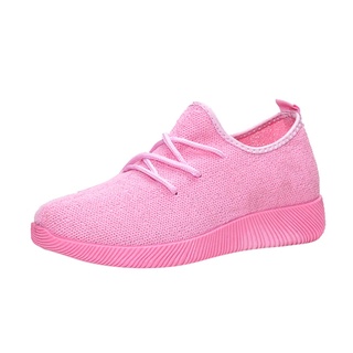 zapatos de boca poco profundos transpirables para mujer/zapatos de red para estudiantes de color caramelo tejido volador
