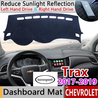(Borongwell) para Chevrolet Trax Tracker Holden 2017 2018 2019 antideslizante alfombrilla cubierta del salpicadero almohadilla parasol Dashmat alfombra accesorios de coche alfombra