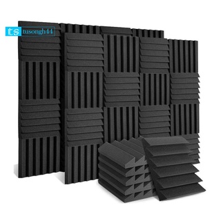 Paneles de espuma acústica de 24 piezas, azulejos de cuña de alta densidad, 30 x 30 x 5 cm
