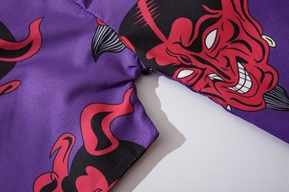 Púrpura Rosa Japonés Impresión De Demonio Mujeres Harajuku Cardigan Kimono Cosplay Verano Suelto Tops Casual Kimonos (7)