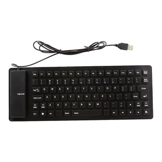 cheersall.co 85 teclas portátil plegable con cable usb silencio teclado de silicona para ordenador portátil (2)