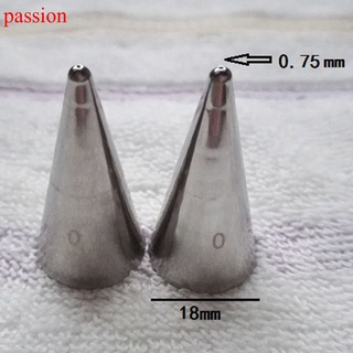 Passion 0 boquilla para glaseado de acero inoxidable para escritura de 0.75 mm/herramienta de pastelería/decoración de pastel/crema (4)