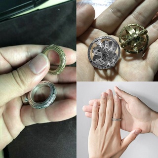 Glad astronómico esfera anillo de bola plegable cósmico anillo de dedo banda de moda joyería (7)