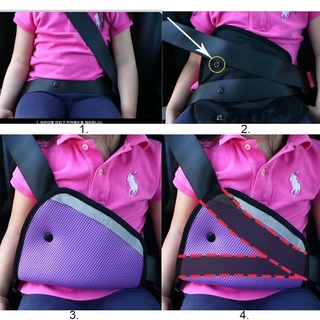 cod-1pc bebé niño coche cinturón de seguridad ajustador de tela oxford cinturón de seguridad correa triángulo protector (6)