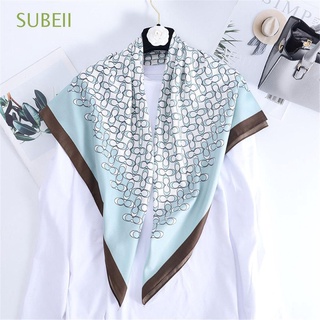 SUBEII Soft Silk Scarf Twill Shawl Square Scarf Gift Female Girl Fashion Long Decoration Accessories/Multicolor