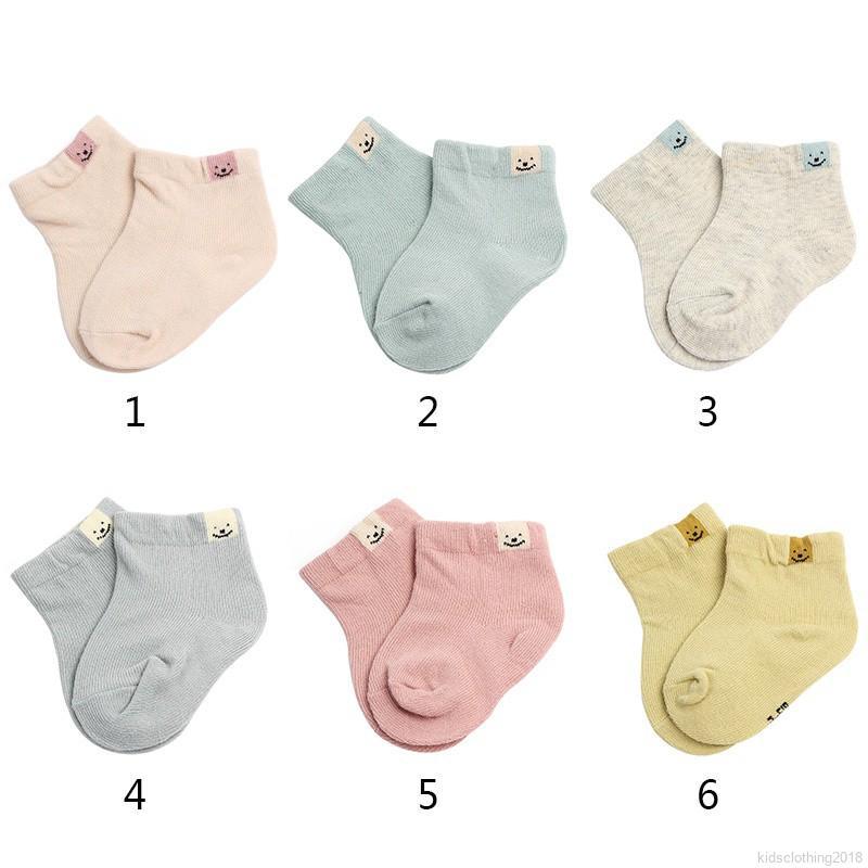 calcetines de algodón suaves con estampado sólido lindos para niña/niña/niña/niño