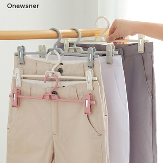 Onewsner 1pc Practical Scarf Tie Wardrobe Hanger Rack Skid Trousers Pants Hanger *Hot Sale (6)