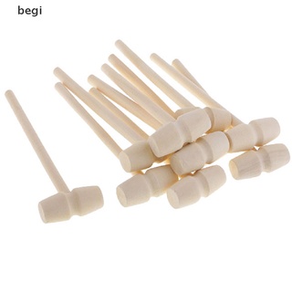 begi 10 Pcs Mini Wooden Hammer Ball Toy Pounder Replacement Wood Mallets Baby CO