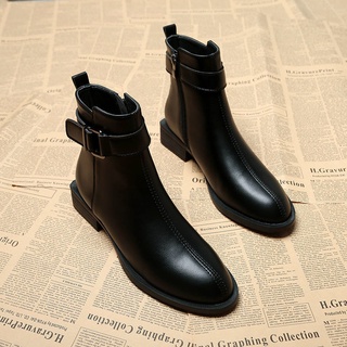 35-43Código Zapatos de mujer de talla grande41Botas de Dr. Martens otoño e invierno nuevo estilo británico versátil botas planas botas de algodón42