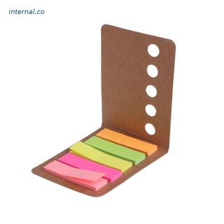 INT1 5 Almohadillas/Paquete De Papel Kraft Cubierta De Color Caramelo Notas Adhesivas Marcador De Página Pestañas Índice