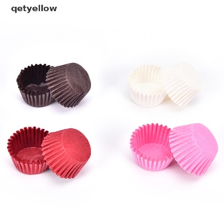 qetyellow 500pcs mini chocalate forros de papel para hornear cupcakes muffin cake color sólido co (2)