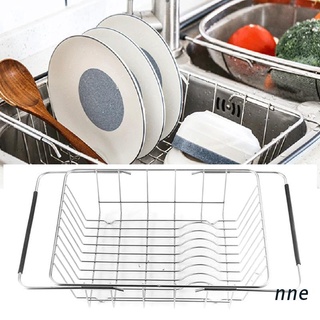 nne. cesta expandible para secado de platos, escurridor, cesta en el fregadero, soporte de almacenamiento