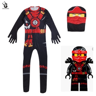 Nuevos niños Ninjago trajes niños niños niños disfraces de Halloween para niños monos de navidad de lujo vestido de fiesta Ninja traje de niños trajes