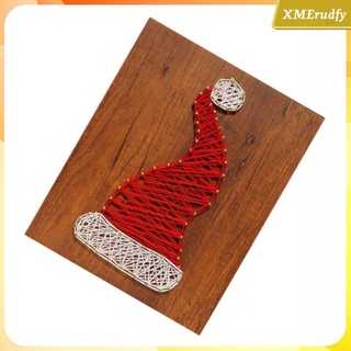 string art kit craft kit hace una cadena 3d arte sombrero de navidad (1)