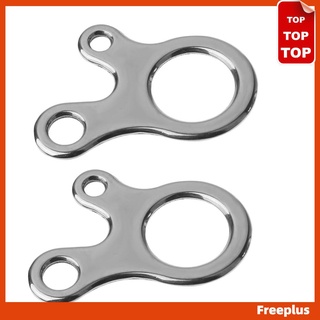 [Freeplus] 2 piezas de acero inoxidable de 3 agujeros para acampar, toldo, cuerda antideslizante, hebilla de gancho