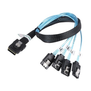COS 0.5m/1m Mini SFF-8087 to 4 SATA Cable Mini SFF8087 36P To 4 SATA 7P Cable 12Gbps Hard Drive Data