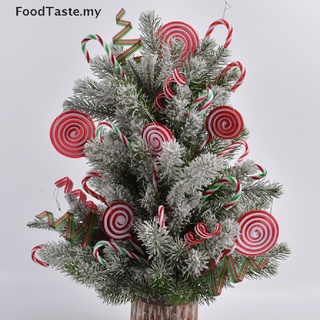 [foodtaste] Árbol de navidad colgante de caña taburete decoración de caramelo caña decoración de navidad hogar [MY]
