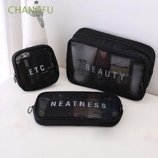 CHANGFU Women Digital Storage Bag Breathable Makeup Bag Organizer Travel Men Fashion Mesh Multi-function Cosmetic Pouch (1)