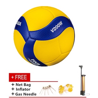 original mikasa voleibol v200w suave voleibol playa entrenamiento tamaño5 voleibol libre inflador