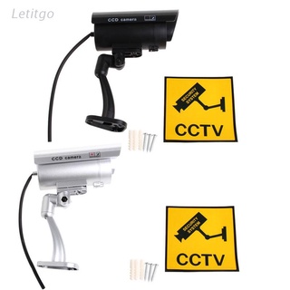 LETI al aire libre interior falsa vigilancia de seguridad maniquí cámara noche CCTV con luz LED