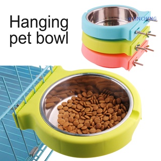 [Jinching] cuenco de acero inoxidable para mascotas, vajilla para perros, alimentador para gatos, para colgar