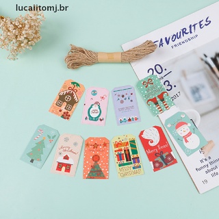 Lumjhot 100 pzs Etiquetas De Papel Para decoración De navidad/tarjeta De regalo/tarjeta Lucaiitomj
