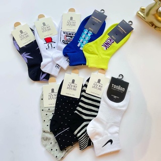 [aleatorio]calcetines De tobillo de oso impreso coreano Unisex moda icónica calcetines transpirables coloridos calcetines de algodón