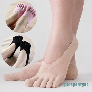 Prosperityus calcetines invisibles de corte bajo invisibles antideslizantes para mujer/mezcla de algodón