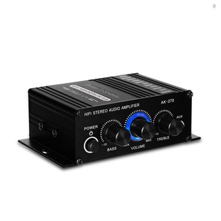 AK270 Mini Audio 2 Canales Estéreo Amplificador De Potencia Portátil Sonido AUX Entrada Altavoz Para Coche Y Hogar (1)