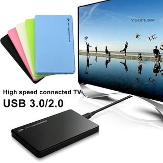 Shenyoushop USB 3.0/2.0 2.5 pulgadas SATA externo HDD SSD móvil disco duro caso caja para PC