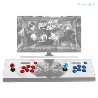 Kit De tablero De control De juegos Fliperama Diy oscuro 2 jugadores juego Joystick juego con 20 botones Led