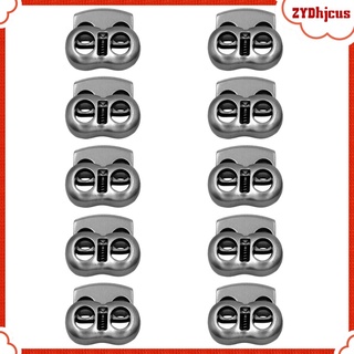 10 piezas de aleación de zinc de frijol cadena de cordón de bloqueos tapón ovales toggles parada para (4)