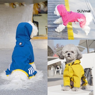 suv- chubasquero para perros impermeable de cuatro patas pvc reflectante mascota deporte sudaderas para cachorro