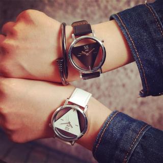 relojes de pulsera unisex únicos huecos con esfera triangular a la moda