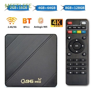 MEETLEEE Q96 PRO Home Theater TV Box Smart Android 10.0 Set Top 4K H . 265 2.4G/5G Dual WIFI Amlogic 905 Media Player 2021 8GB + 128GB Quad Core