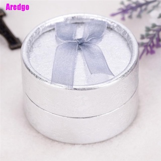 [Aredgo] Corbata de encaje redondo de papel de terciopelo caja de anillos de cartón accesorios de joyería cajas (1)