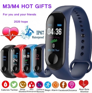 nuevo reloj inteligente m4 para android y ios-termómetro/rastreador de fitness/frecuencia cardíaca/presión arterial/oxígeno