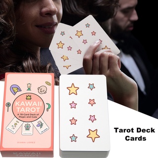 [kaou] juego de cartas de tarot 78 piezas encantador creativo inglés impreso baraja tarot cartas para regalo