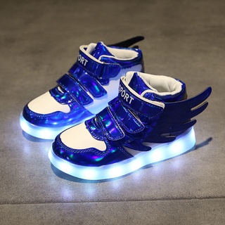 Zapatos de niño iluminadosusbCargando zapatos luminosos para niños con zapatos ligeros zapatos coloridos para Niñas Grandes, medianos y pequeños zapatos deportivos ligeros (3)