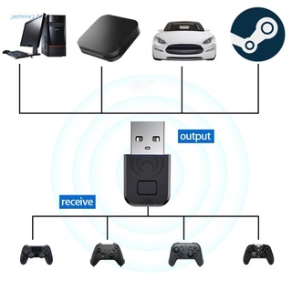 Jas Adaptador Dongle Bluetooth Usb 5.0+Adaptador Dongle Receptor Usb Para X-Box One S/Switch Pro/Ps4 inalámbrico