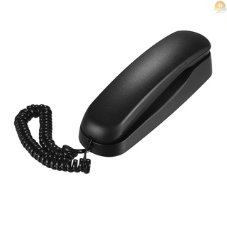 Mini Teléfono Fijo Con Cable De Escritorio/Montable En Pared/Soporta Silencio/Pausa/Mantención/Reset/Flash/Funciones Redial Para El Hogar Hotel Oficina Banco Centro De Llamadas (1)