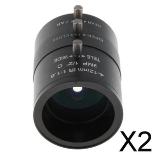 Les Fleurs 2xVarifocal 4-12mm 1/2\" F C montaje Manual de la lente IRIS para CCTV cámara de seguridad