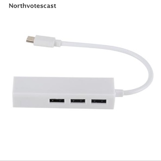 Northvotescast tipo C a USB RJ45 Ethernet Lan adaptador de puerto de Cable Hub soporta enchufe inverso Nvc nuevo (2)